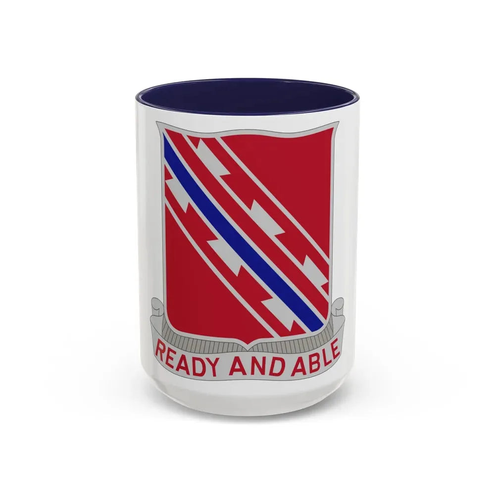 411 Engineer Battalion (U.S. Army) Accent Coffee Mug 15oz Navy - Go Mug Yourself