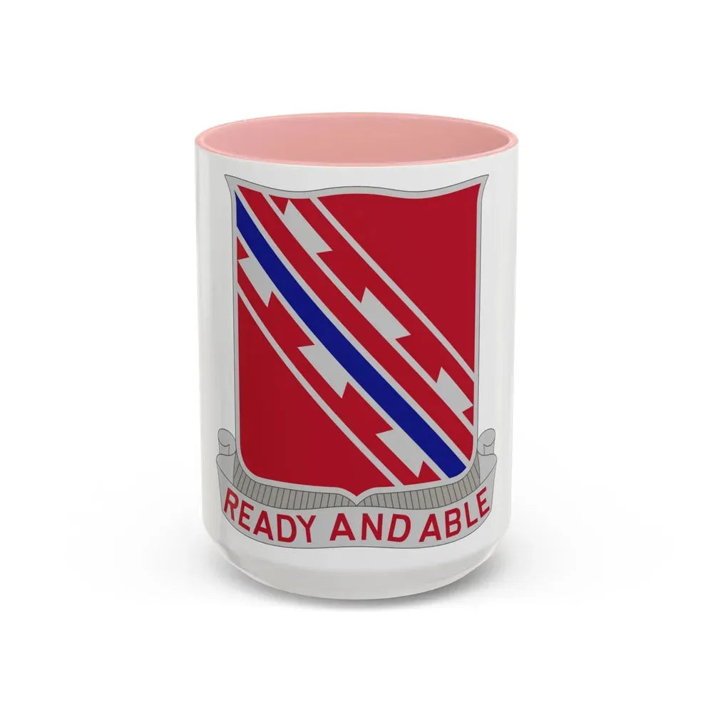 411 Engineer Battalion (U.S. Army) Accent Coffee Mug 15oz Pink - Go Mug Yourself