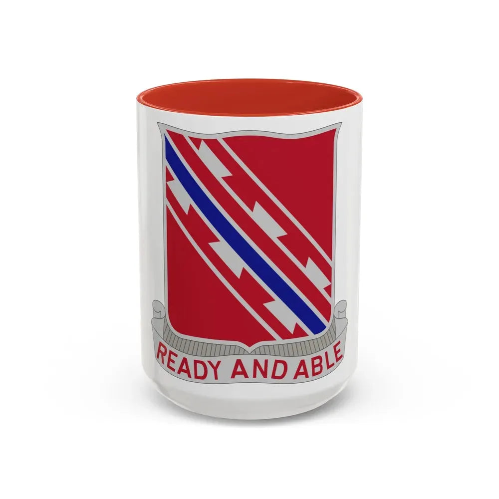 411 Engineer Battalion (U.S. Army) Accent Coffee Mug 15oz Red - Go Mug Yourself
