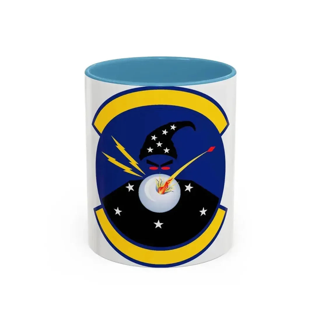 411 Flight Test Squadron AFMC (U.S. Air Force) Accent Coffee Mug 11oz Light Blue - Go Mug Yourself
