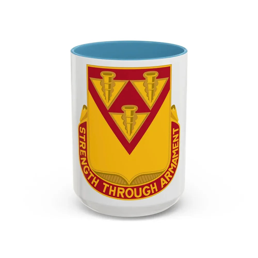 411 Ordnance Battalion (U.S. Army) Accent Coffee Mug 15oz Light Blue - Go Mug Yourself