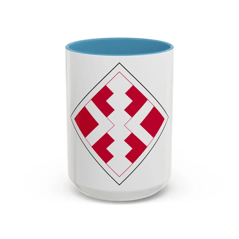411th Engineer Brigade (U.S. Army) Accent Coffee Mug 15oz Light Blue - Go Mug Yourself