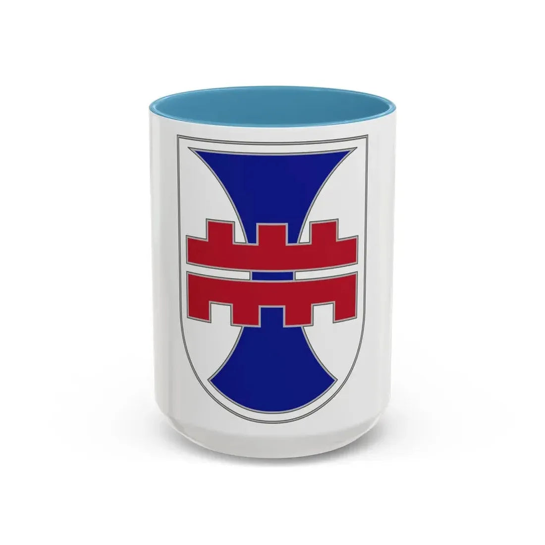 412 Engineer Command (U.S. Army) Accent Coffee Mug 15oz Light Blue - Go Mug Yourself