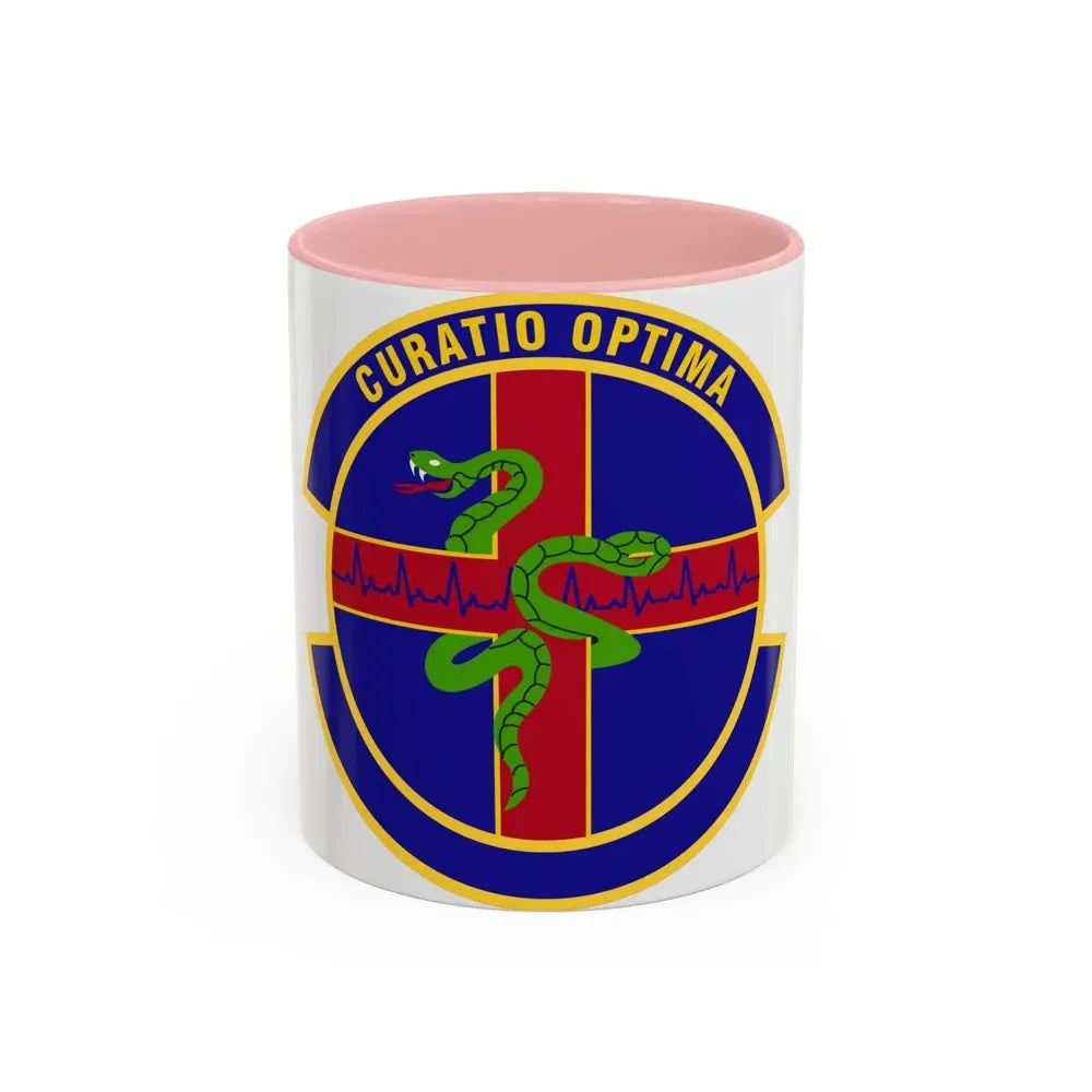 412 Healthcare Operations Squadron AFMC (U.S. Air Force) Accent Coffee Mug 11oz Pink - Go Mug Yourself