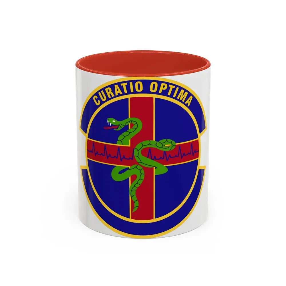 412 Healthcare Operations Squadron AFMC (U.S. Air Force) Accent Coffee Mug 11oz Red - Go Mug Yourself