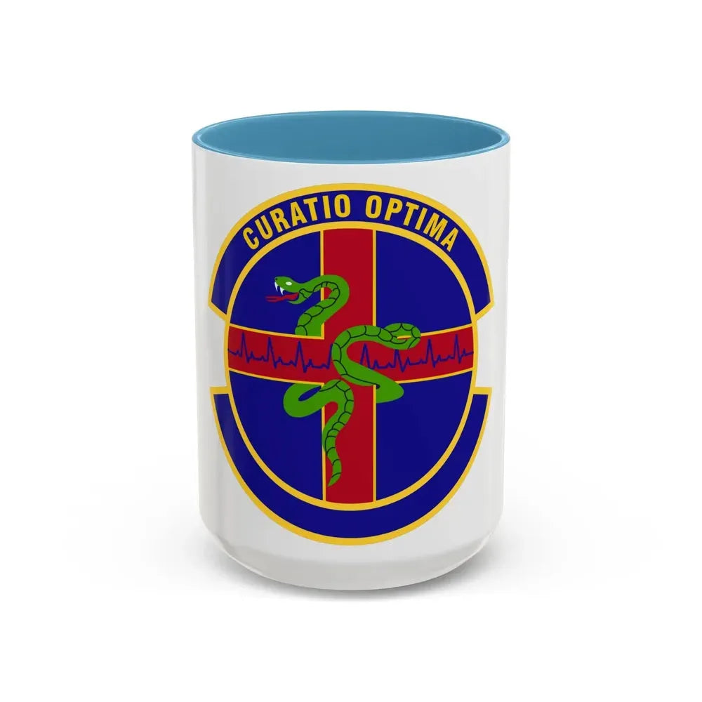 412 Healthcare Operations Squadron AFMC (U.S. Air Force) Accent Coffee Mug 15oz Light Blue - Go Mug Yourself