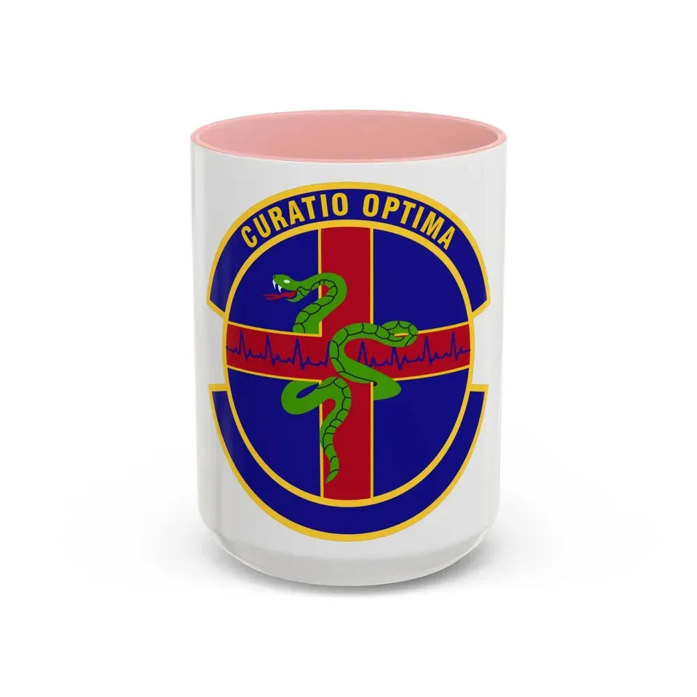 412 Healthcare Operations Squadron AFMC (U.S. Air Force) Accent Coffee Mug 15oz Pink - Go Mug Yourself