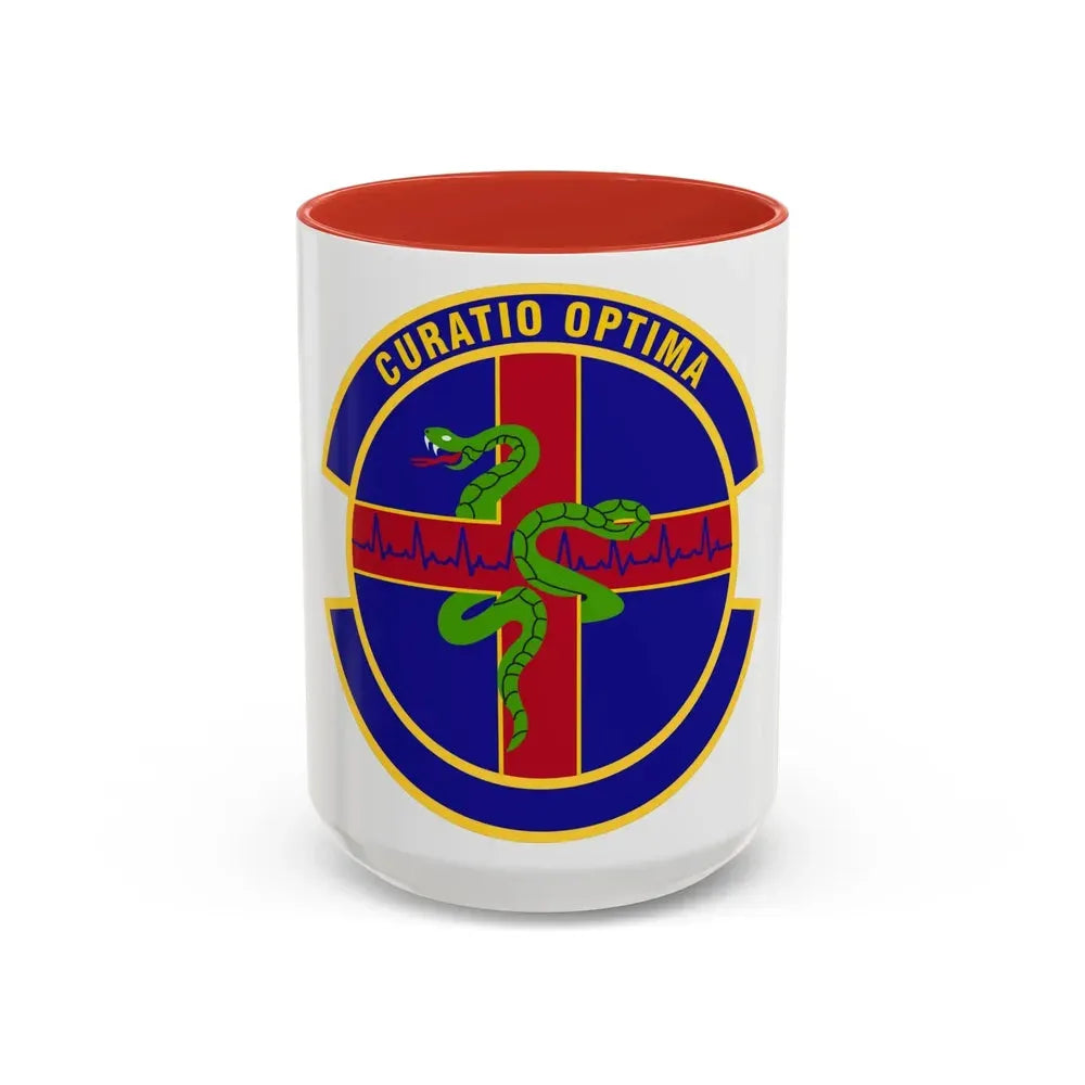 412 Healthcare Operations Squadron AFMC (U.S. Air Force) Accent Coffee Mug 15oz Red - Go Mug Yourself