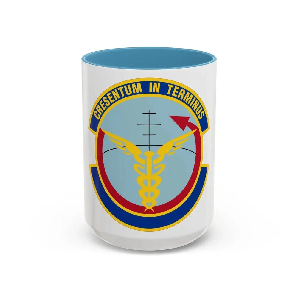 412 Operational Medical Readiness Squadron AFMC (U.S. Air Force) Accent Coffee Mug 15oz Light Blue - Go Mug Yourself