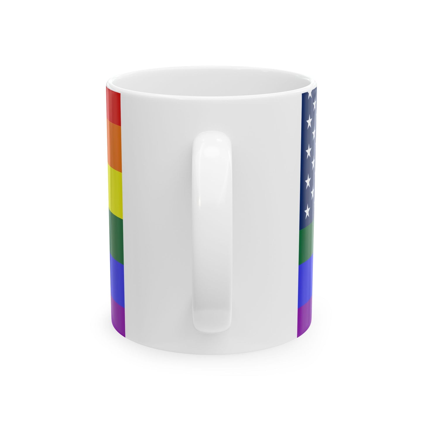 LGBT USA flag cropped (United States) White Coffee Mug