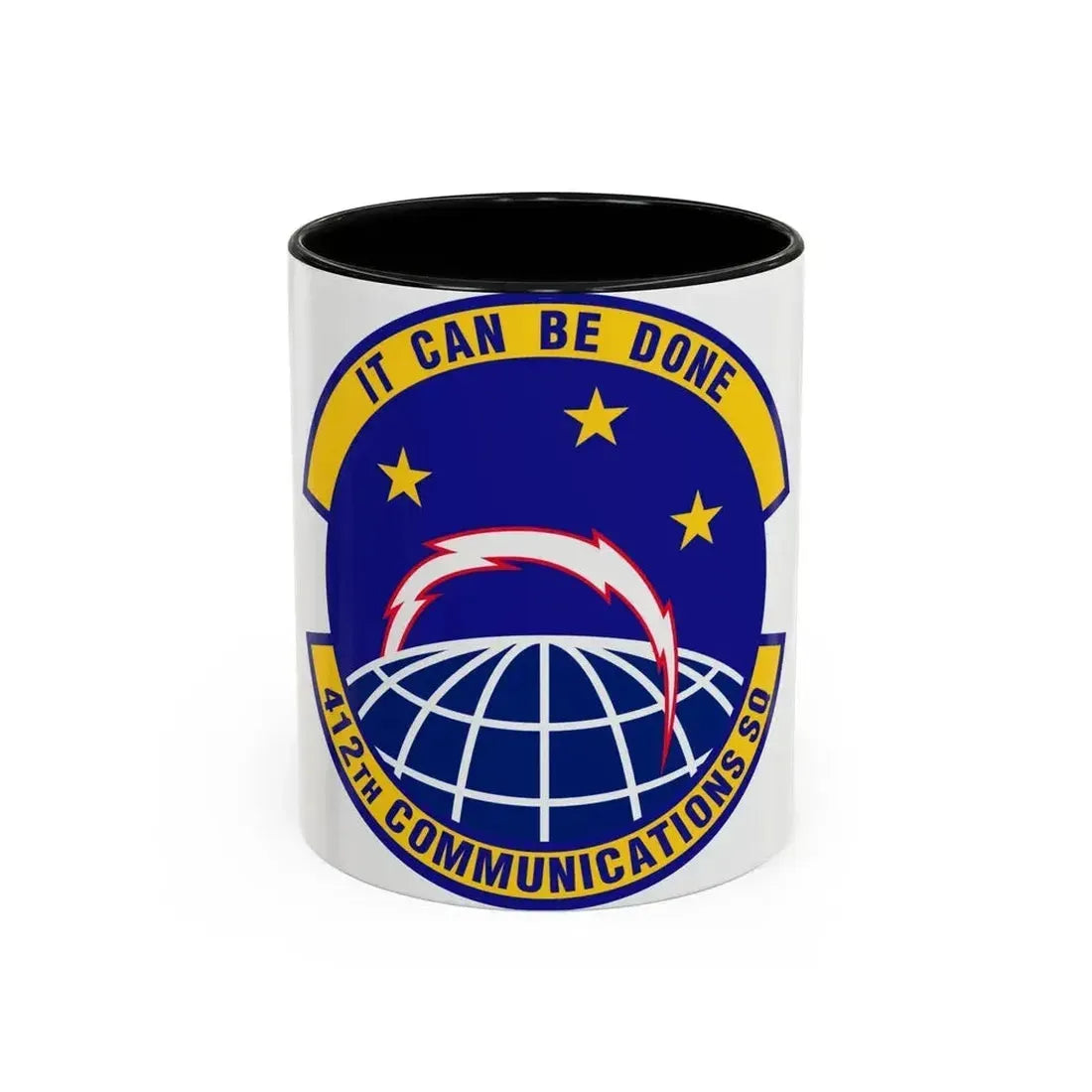 412th Communications Squadron (U.S. Air Force) Accent Coffee Mug 11oz Black - Go Mug Yourself