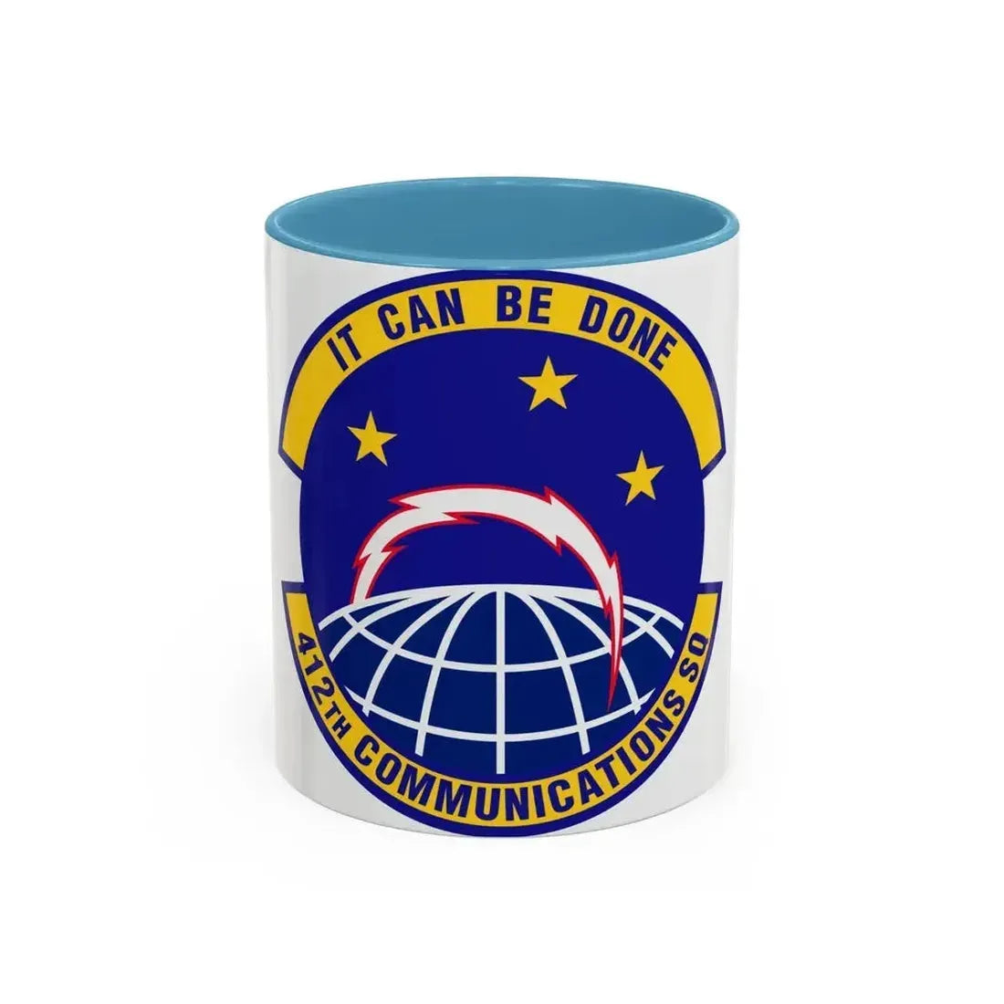 412th Communications Squadron (U.S. Air Force) Accent Coffee Mug 11oz Light Blue - Go Mug Yourself