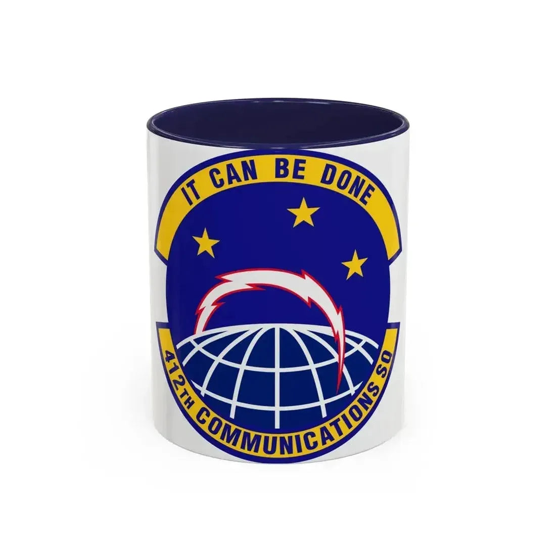 412th Communications Squadron (U.S. Air Force) Accent Coffee Mug 11oz Navy - Go Mug Yourself