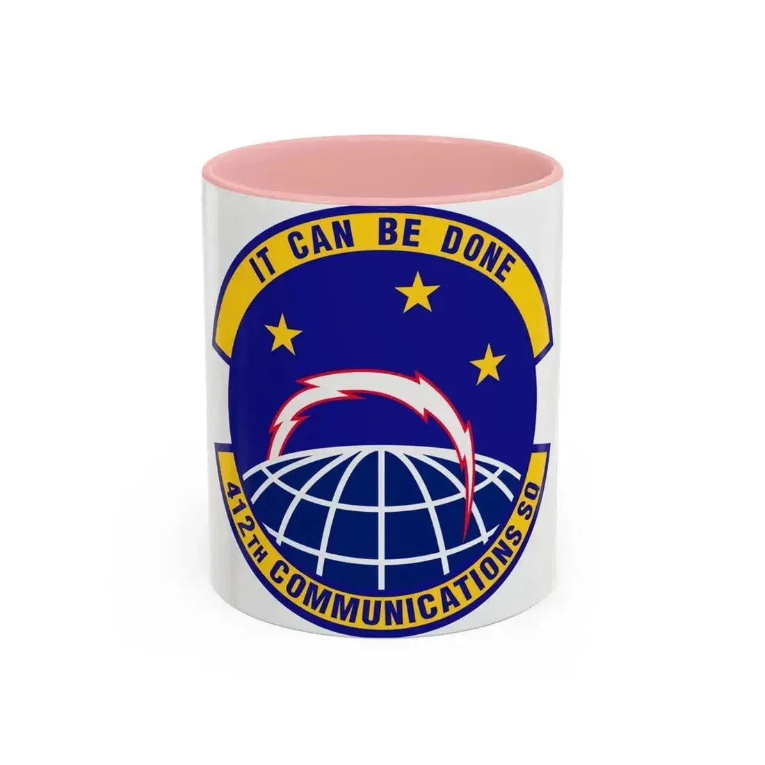 412th Communications Squadron (U.S. Air Force) Accent Coffee Mug 11oz Pink - Go Mug Yourself