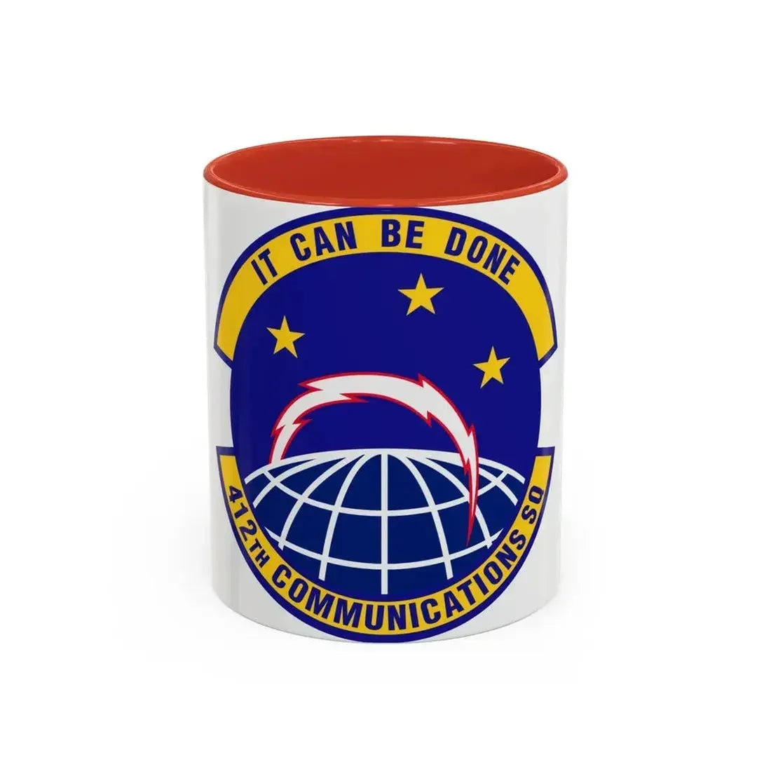 412th Communications Squadron (U.S. Air Force) Accent Coffee Mug 11oz Red - Go Mug Yourself