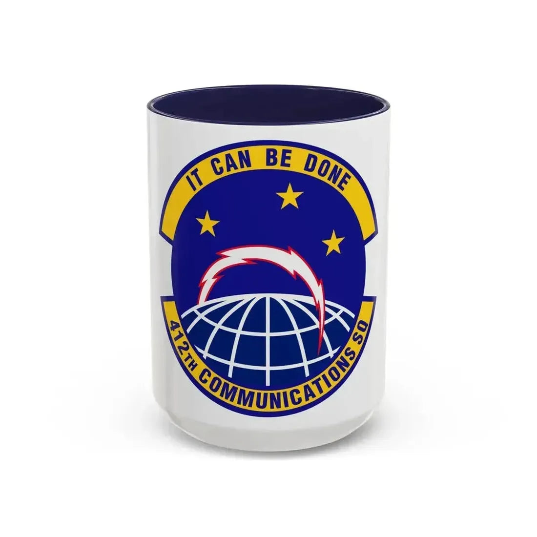 412th Communications Squadron (U.S. Air Force) Accent Coffee Mug 15oz Navy - Go Mug Yourself