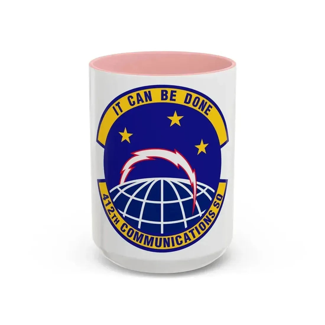 412th Communications Squadron (U.S. Air Force) Accent Coffee Mug 15oz Pink - Go Mug Yourself