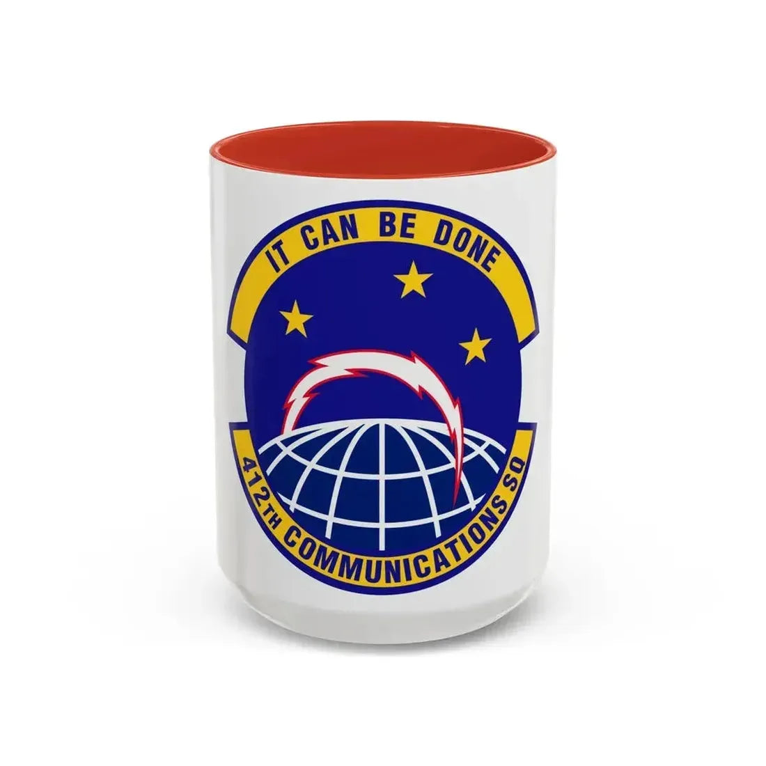 412th Communications Squadron (U.S. Air Force) Accent Coffee Mug 15oz Red - Go Mug Yourself