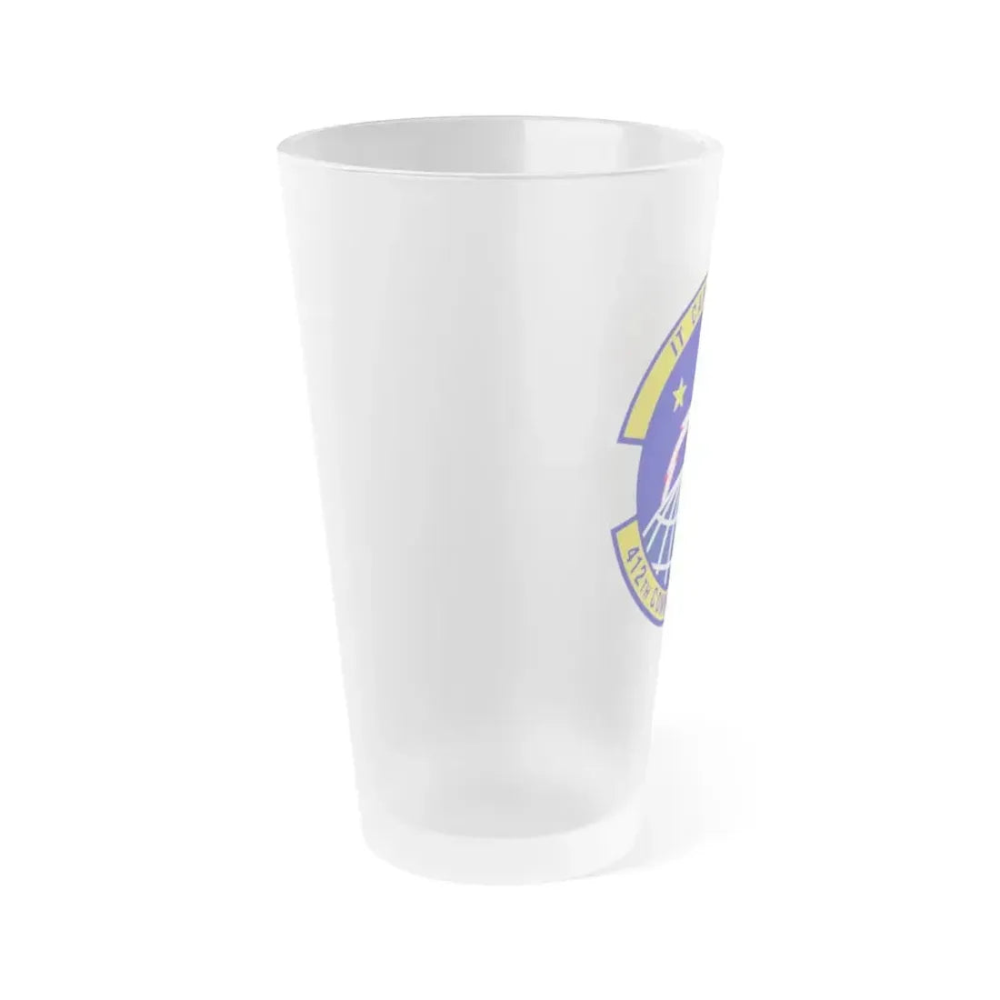 412th Communications Squadron (U.S. Air Force) Frosted Pint Glass 16oz - Go Mug Yourself