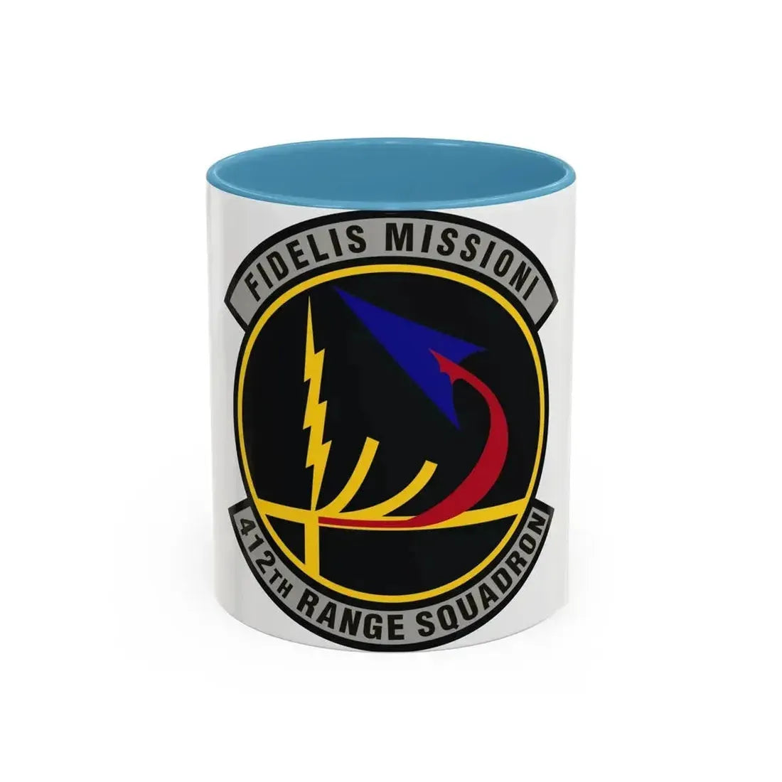 412th Range Squadron (U.S. Air Force) Accent Coffee Mug 11oz Light Blue - Go Mug Yourself