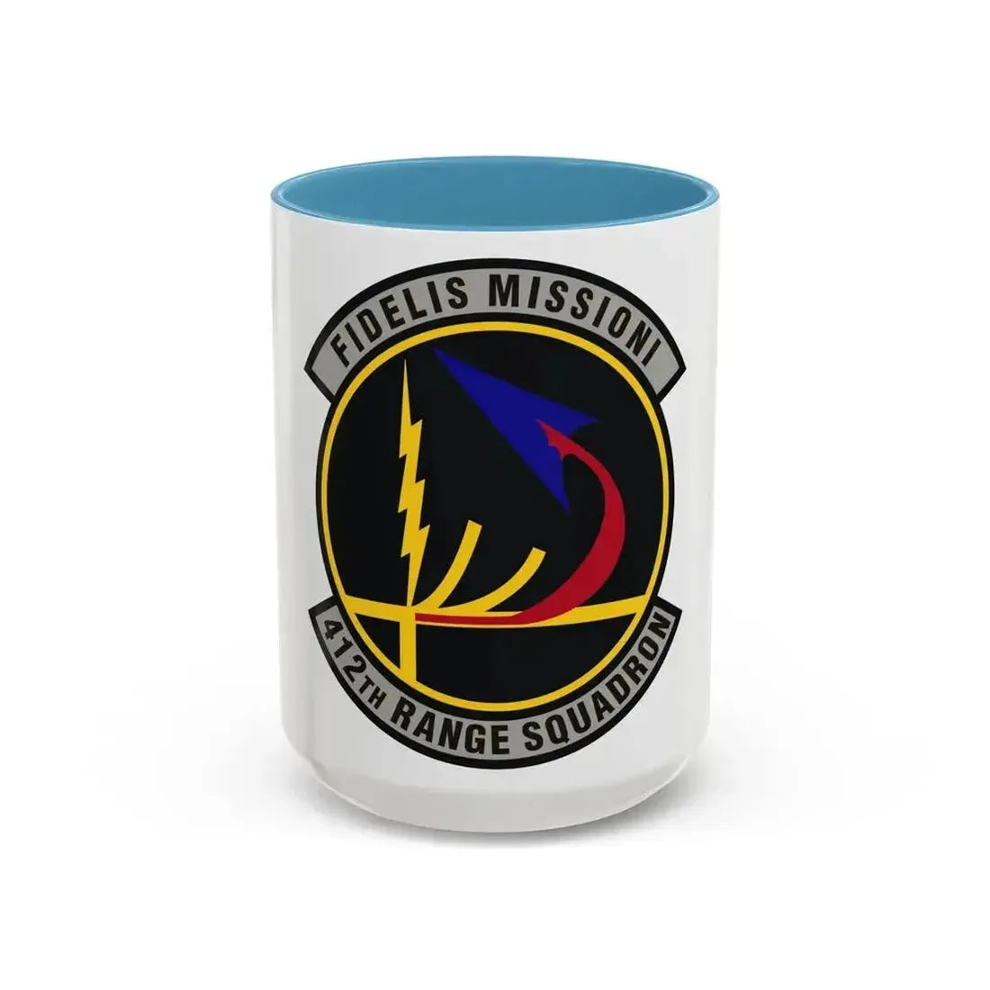 412th Range Squadron (U.S. Air Force) Accent Coffee Mug 15oz Light Blue - Go Mug Yourself