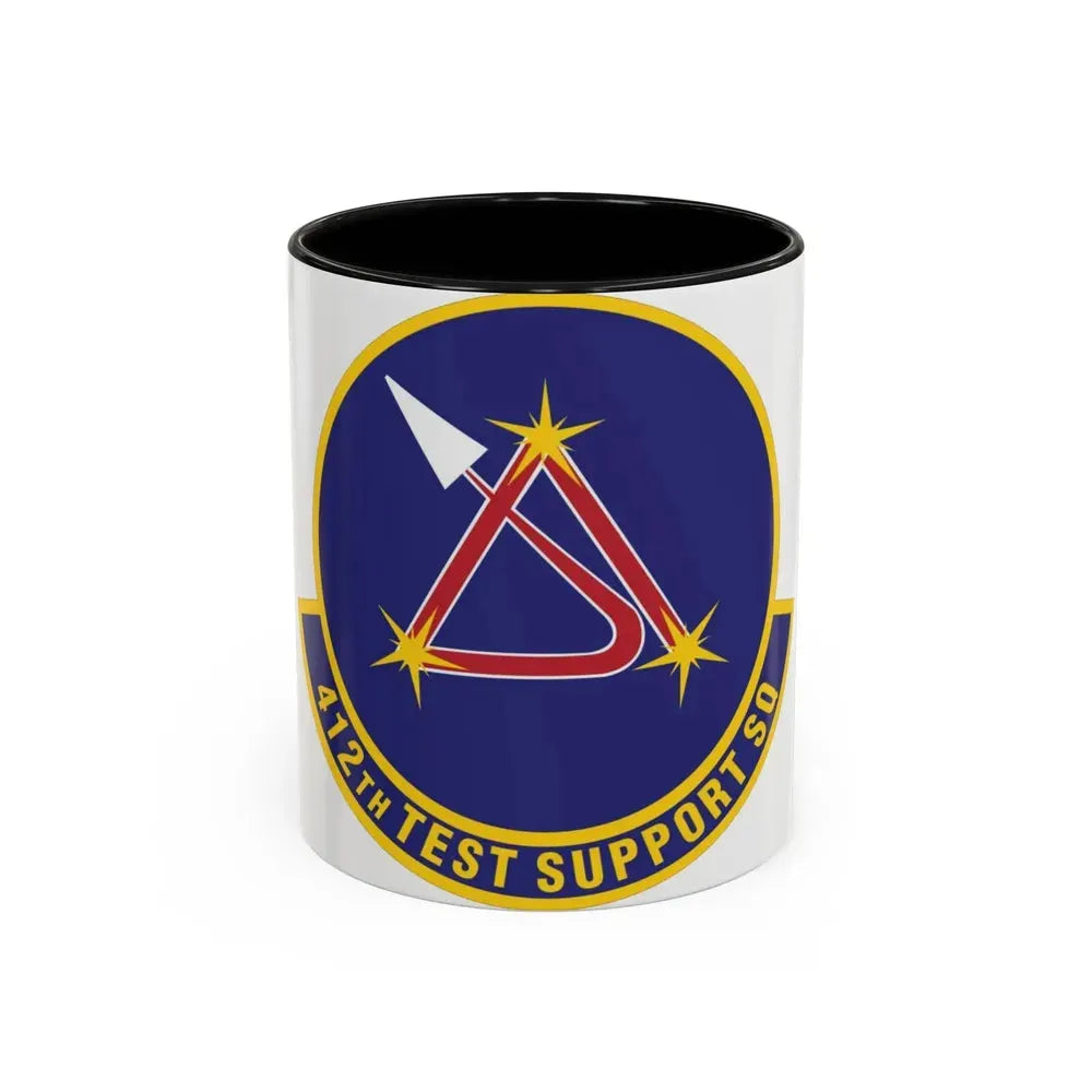412th Test Support Squadron (U.S. Air Force) Accent Coffee Mug 11oz Black - Go Mug Yourself