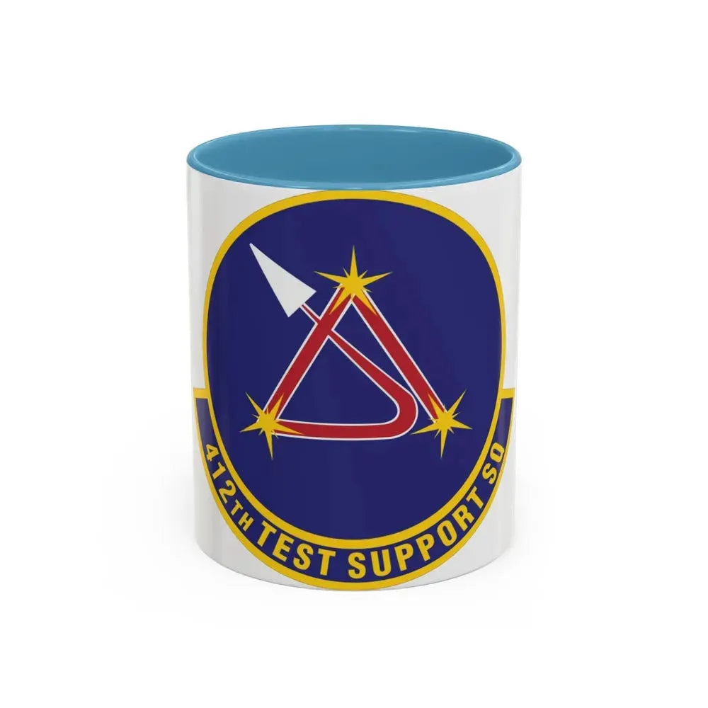 412th Test Support Squadron (U.S. Air Force) Accent Coffee Mug 11oz Light Blue - Go Mug Yourself