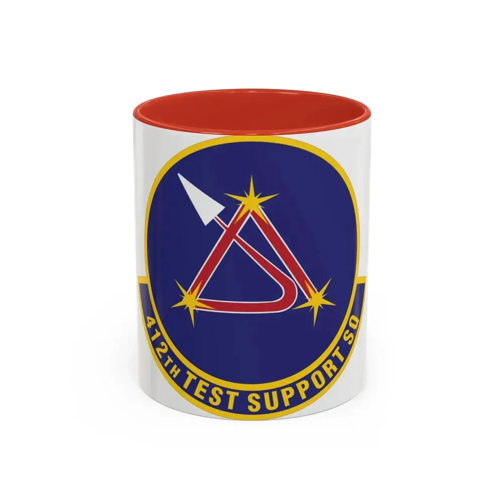 412th Test Support Squadron (U.S. Air Force) Accent Coffee Mug 11oz Red - Go Mug Yourself