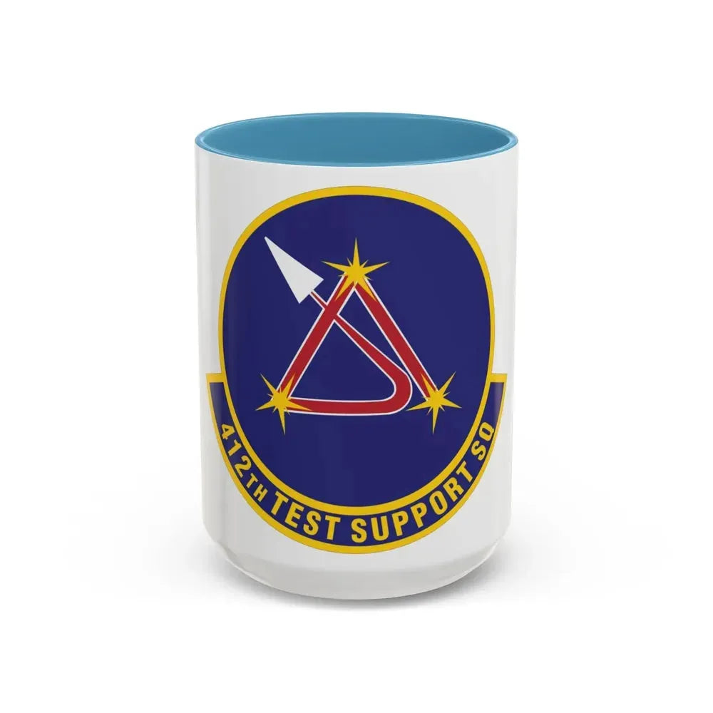 412th Test Support Squadron (U.S. Air Force) Accent Coffee Mug 15oz Light Blue - Go Mug Yourself