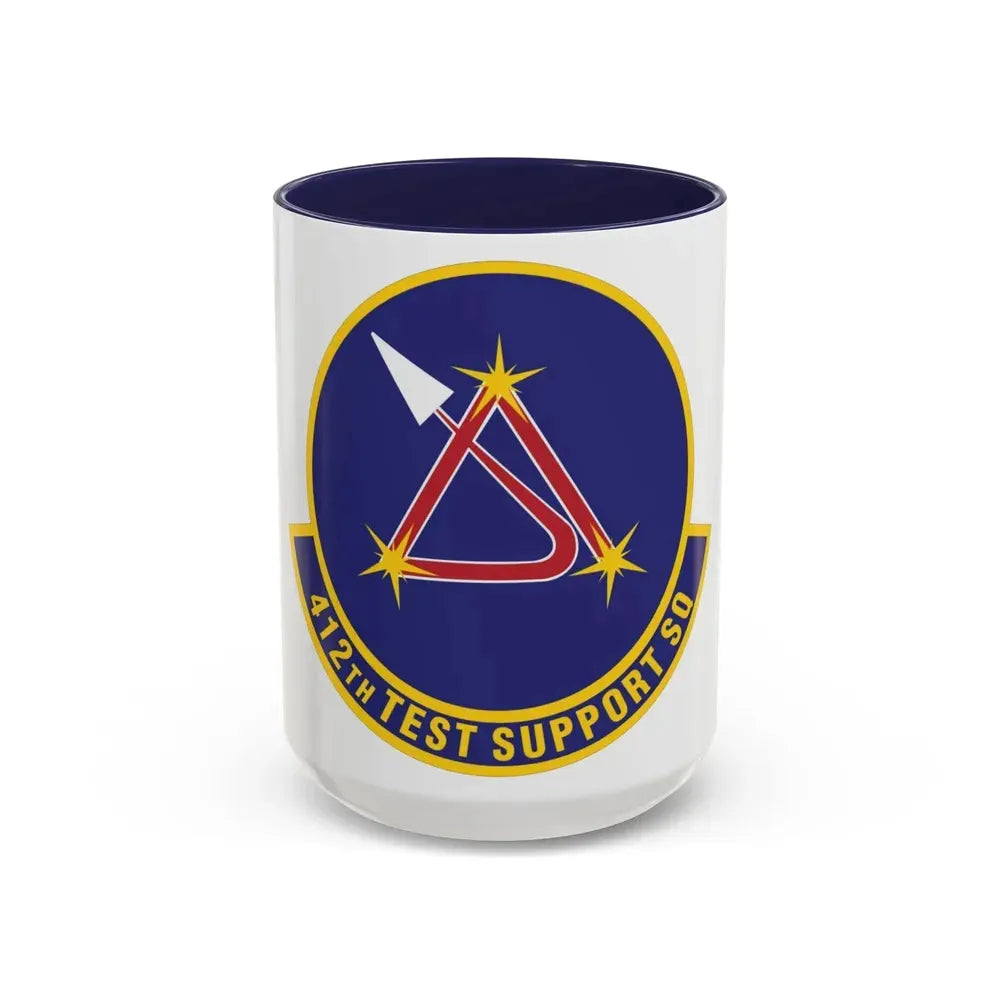 412th Test Support Squadron (U.S. Air Force) Accent Coffee Mug 15oz Navy - Go Mug Yourself