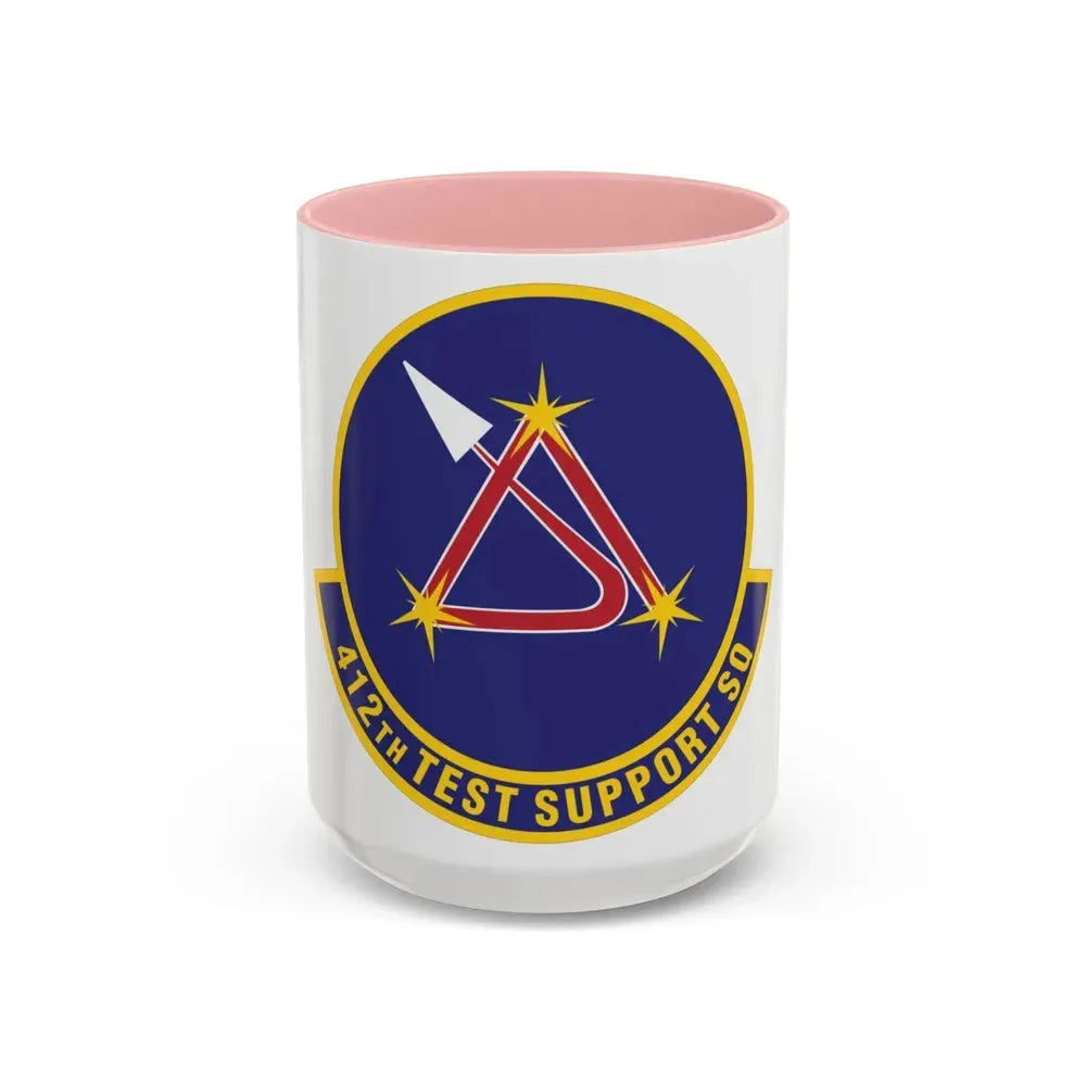412th Test Support Squadron (U.S. Air Force) Accent Coffee Mug 15oz Pink - Go Mug Yourself