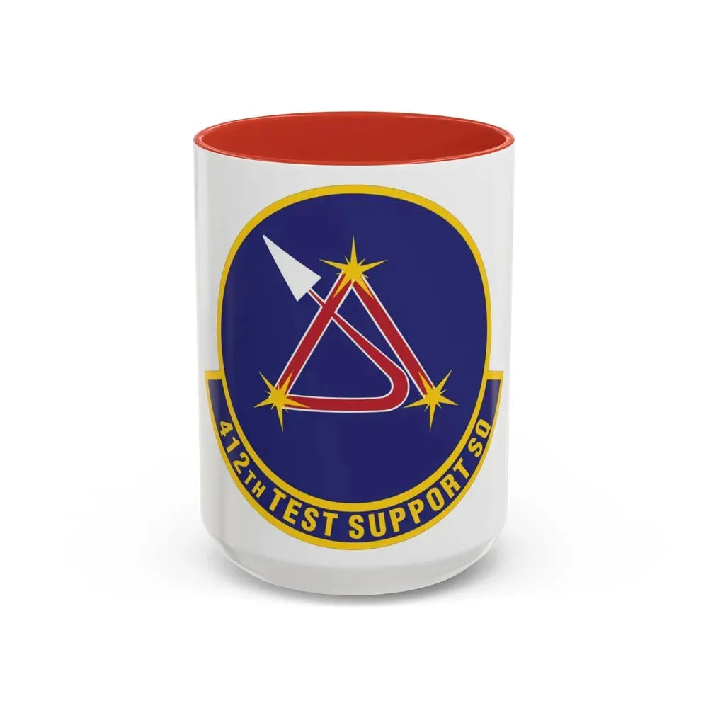 412th Test Support Squadron (U.S. Air Force) Accent Coffee Mug 15oz Red - Go Mug Yourself