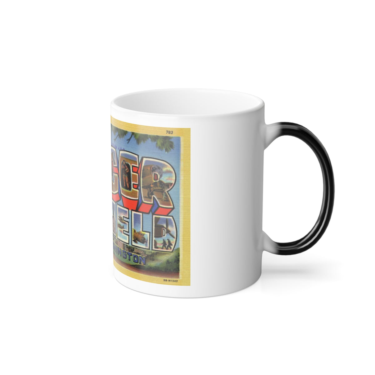 Greetings from Geiger Field Washington (Greeting Postcards) Color Changing Mug 11oz