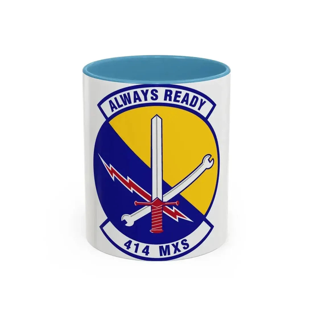 414th Maintenance Squadron (U.S. Air Force) Accent Coffee Mug 11oz Light Blue - Go Mug Yourself