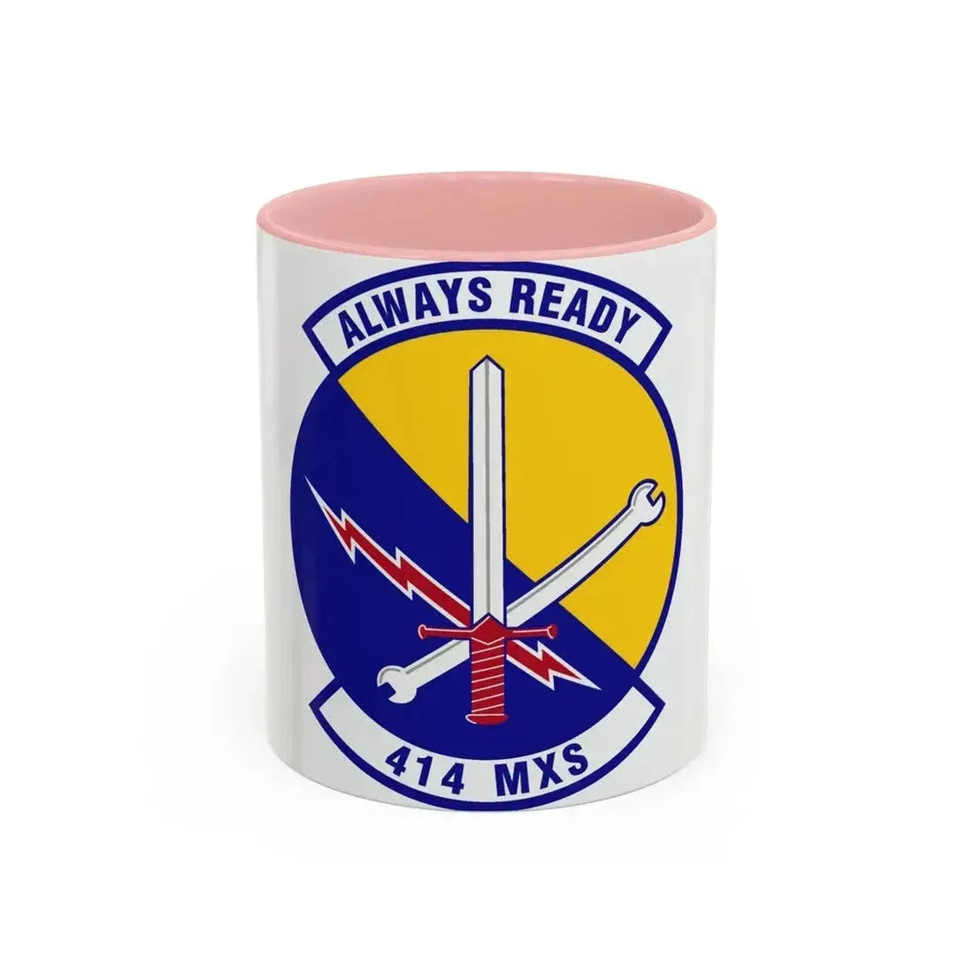 414th Maintenance Squadron (U.S. Air Force) Accent Coffee Mug 11oz Pink - Go Mug Yourself