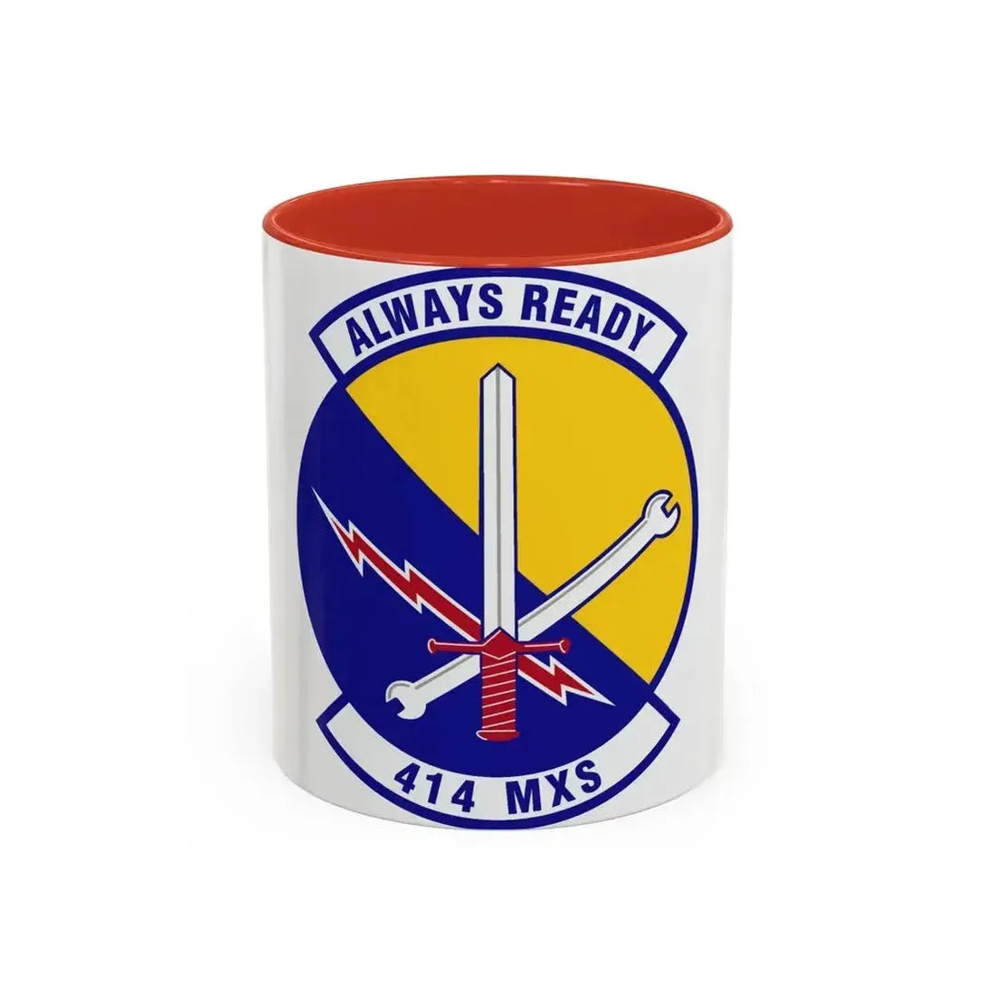 414th Maintenance Squadron (U.S. Air Force) Accent Coffee Mug 11oz Red - Go Mug Yourself