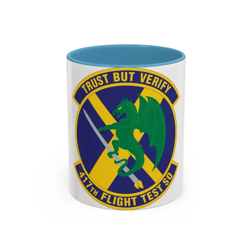 417th Flight Test Squadron (U.S. Air Force) Accent Coffee Mug 11oz Light Blue - Go Mug Yourself