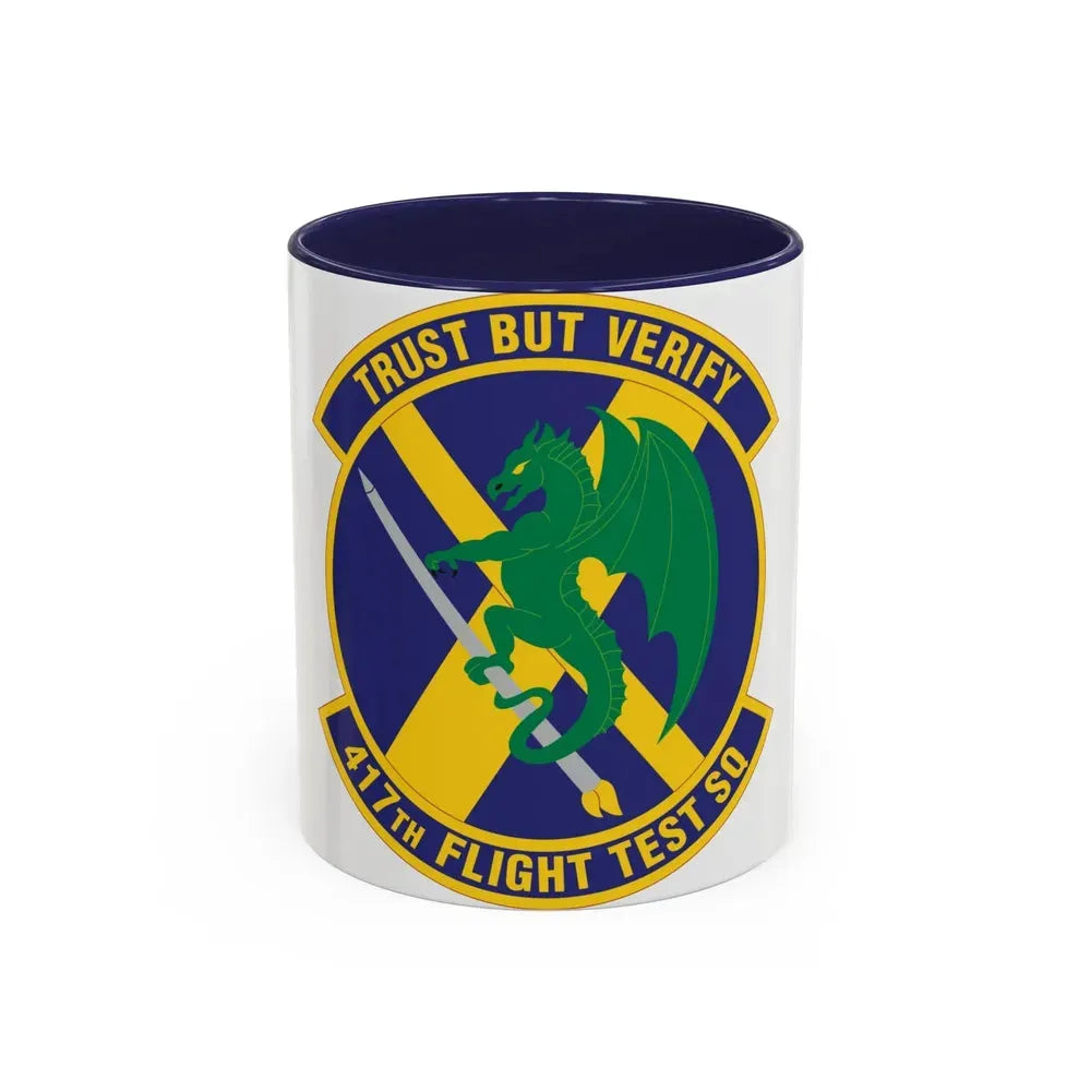 417th Flight Test Squadron (U.S. Air Force) Accent Coffee Mug 11oz Navy - Go Mug Yourself