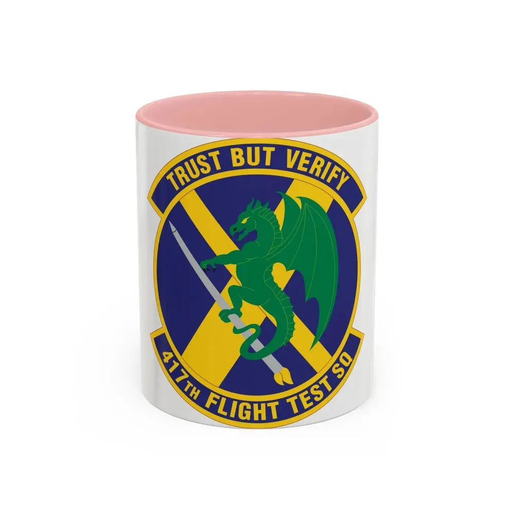 417th Flight Test Squadron (U.S. Air Force) Accent Coffee Mug 11oz Pink - Go Mug Yourself