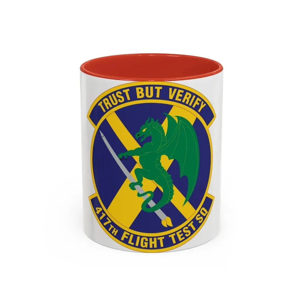 417th Flight Test Squadron (U.S. Air Force) Accent Coffee Mug 11oz Red - Go Mug Yourself