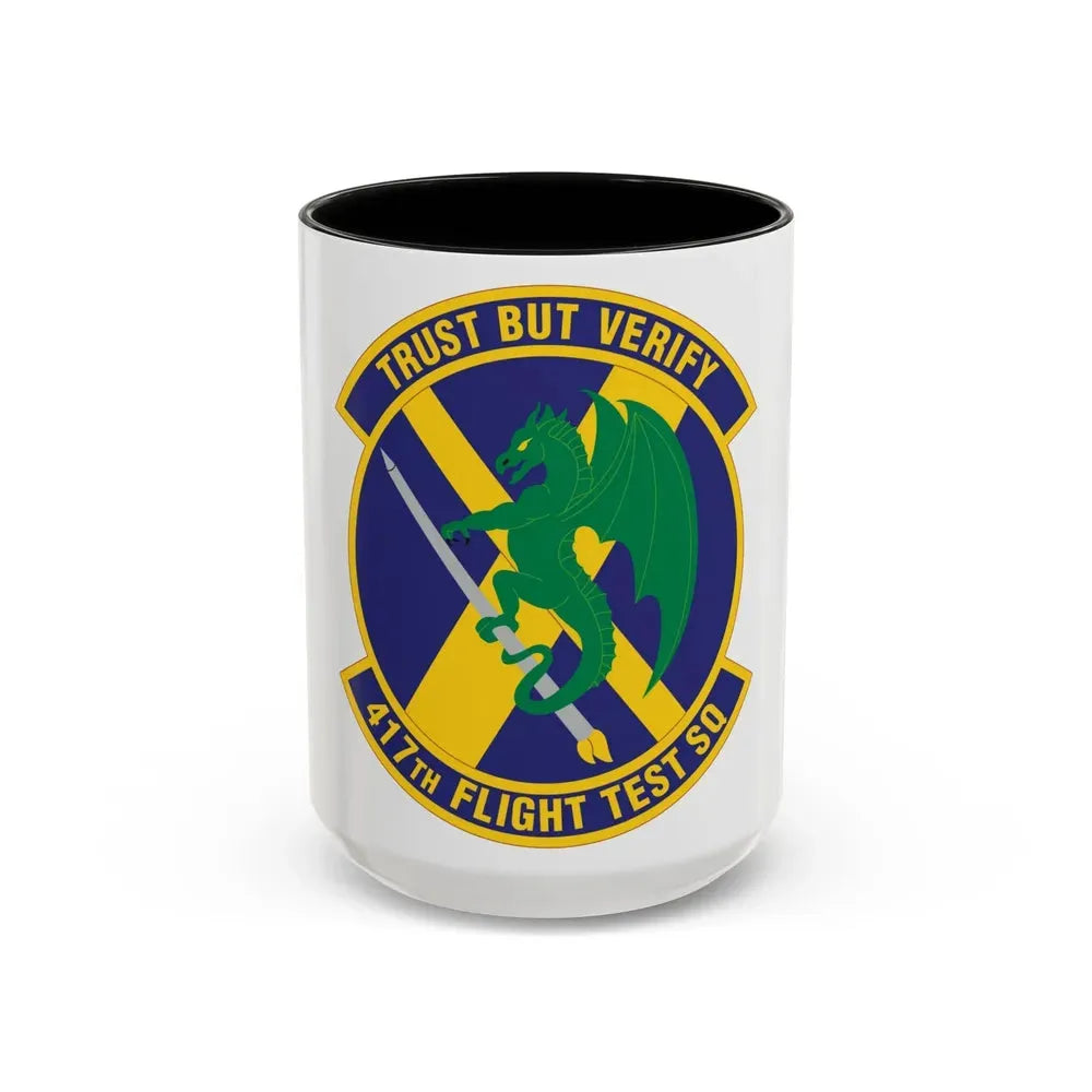 417th Flight Test Squadron (U.S. Air Force) Accent Coffee Mug 15oz Black - Go Mug Yourself