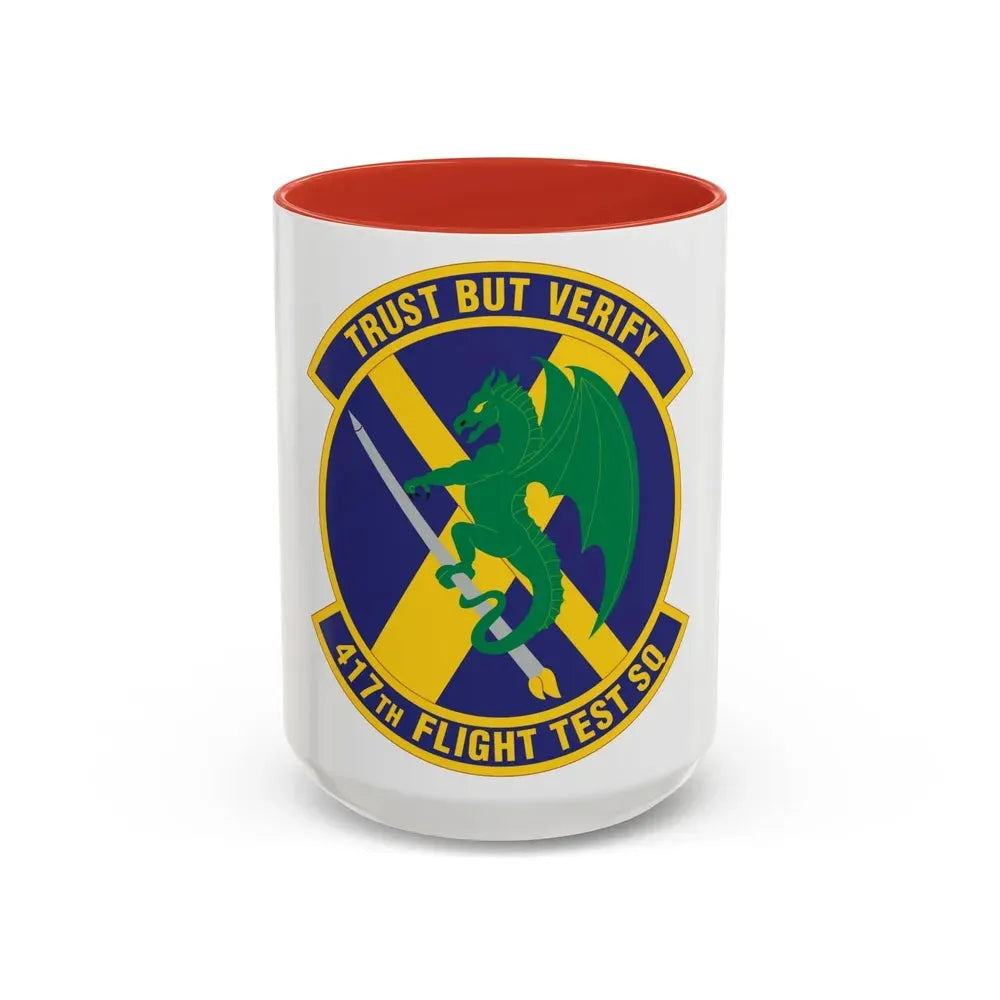 417th Flight Test Squadron (U.S. Air Force) Accent Coffee Mug 15oz Red - Go Mug Yourself