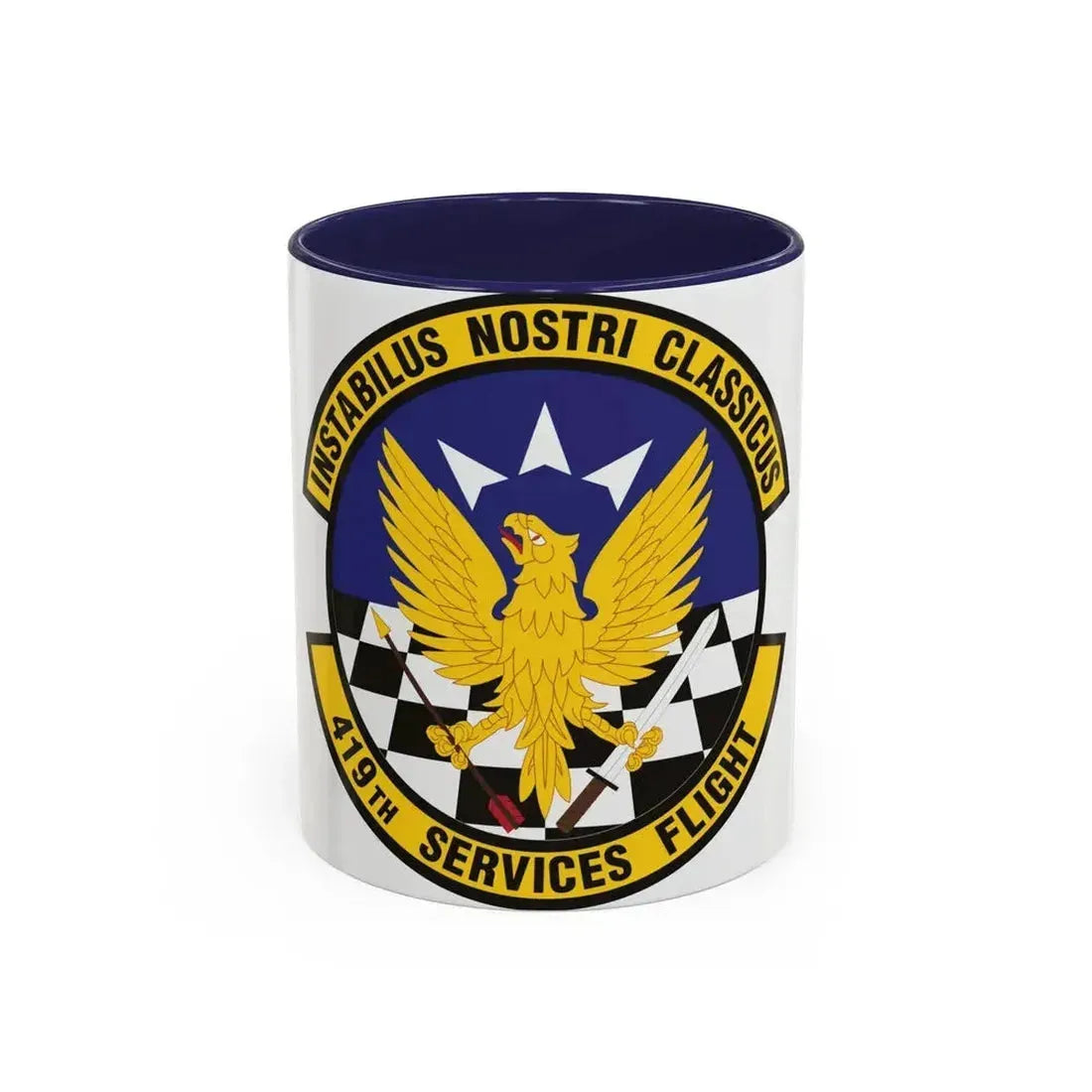 419th Services Flight (U.S. Air Force) Accent Coffee Mug 11oz Navy - Go Mug Yourself