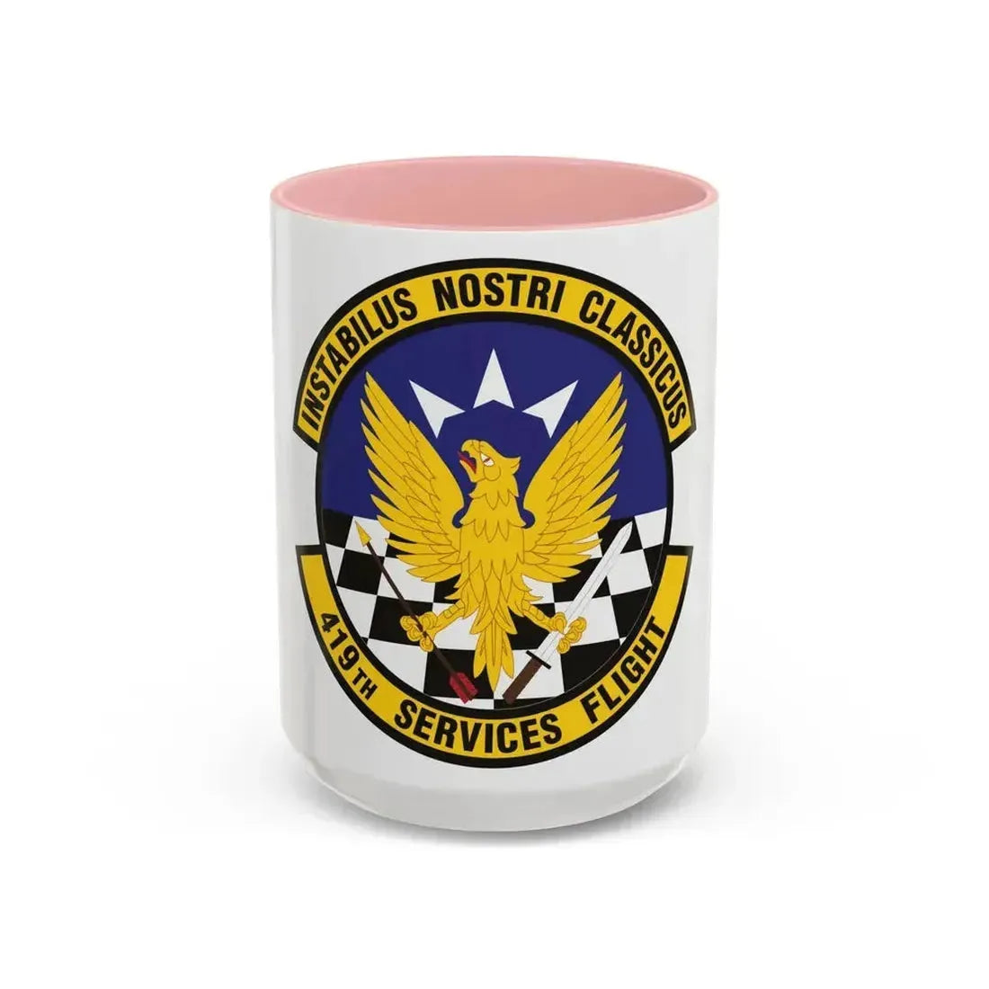 419th Services Flight (U.S. Air Force) Accent Coffee Mug 15oz Pink - Go Mug Yourself