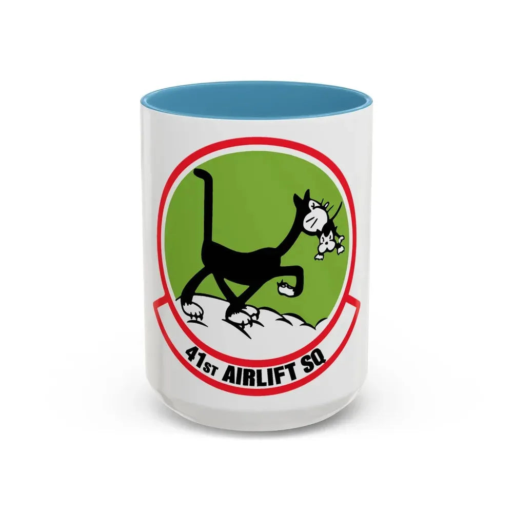 41st Airlift Sq v2 (U.S. Air Force) Accent Coffee Mug 15oz Light Blue - Go Mug Yourself