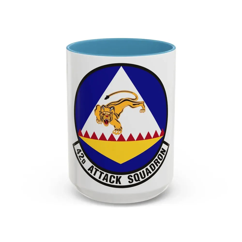 42 Attack Squadron ACC (U.S. Air Force) Accent Coffee Mug 15oz Light Blue - Go Mug Yourself
