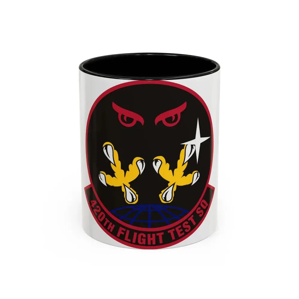 420 Flight Test Squdron AFMC (U.S. Air Force) Accent Coffee Mug 11oz Black - Go Mug Yourself