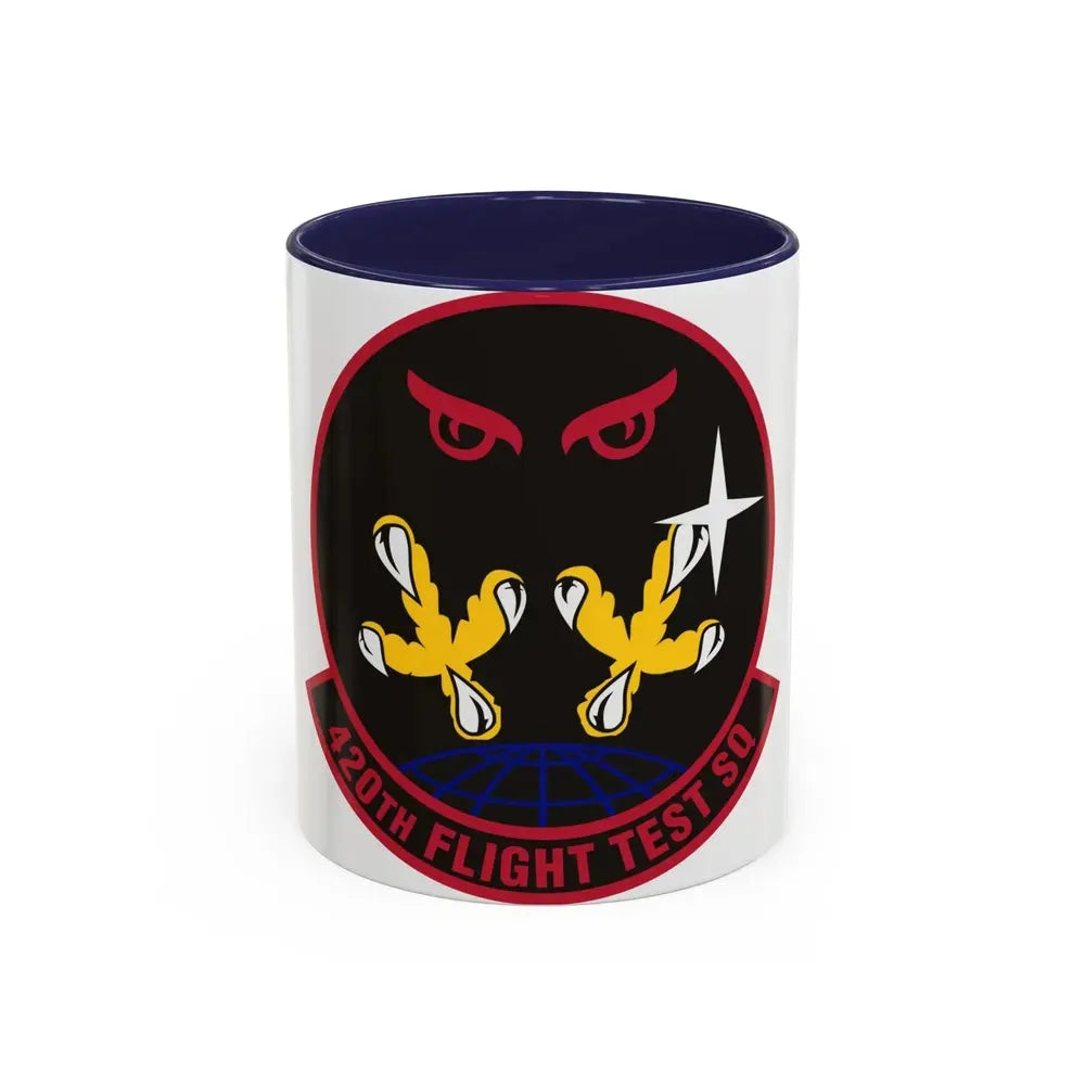 420 Flight Test Squdron AFMC (U.S. Air Force) Accent Coffee Mug 11oz Navy - Go Mug Yourself