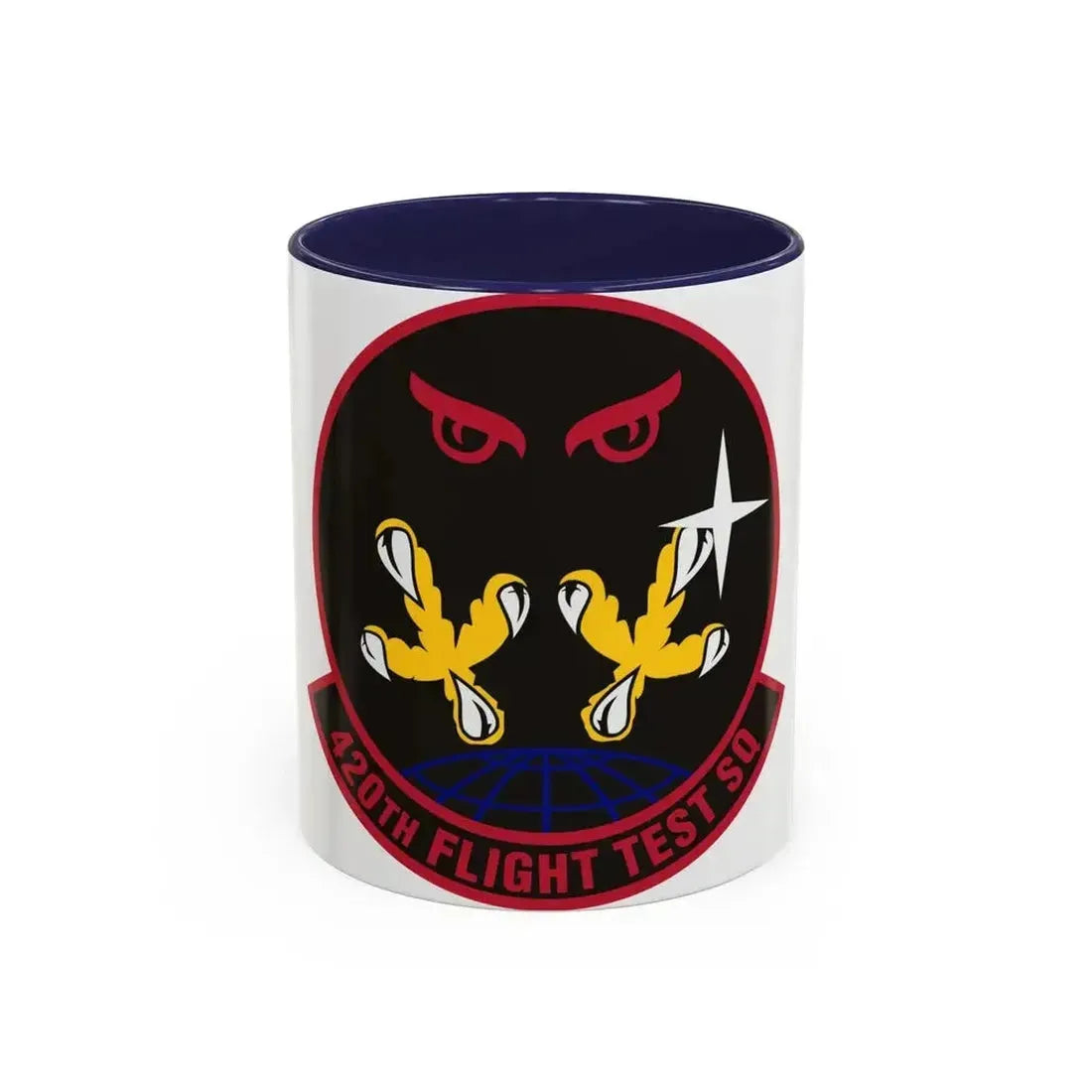 420 Flight Test Squdron AFMC (U.S. Air Force) Accent Coffee Mug 11oz Navy - Go Mug Yourself