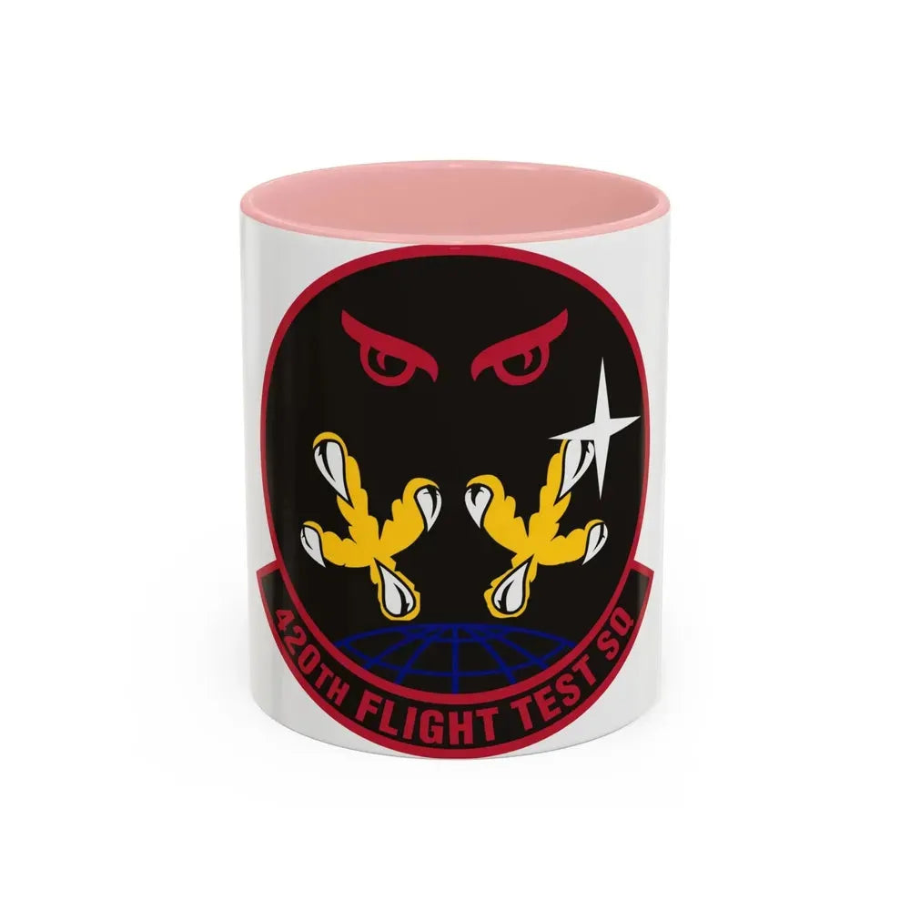 420 Flight Test Squdron AFMC (U.S. Air Force) Accent Coffee Mug 11oz Pink - Go Mug Yourself